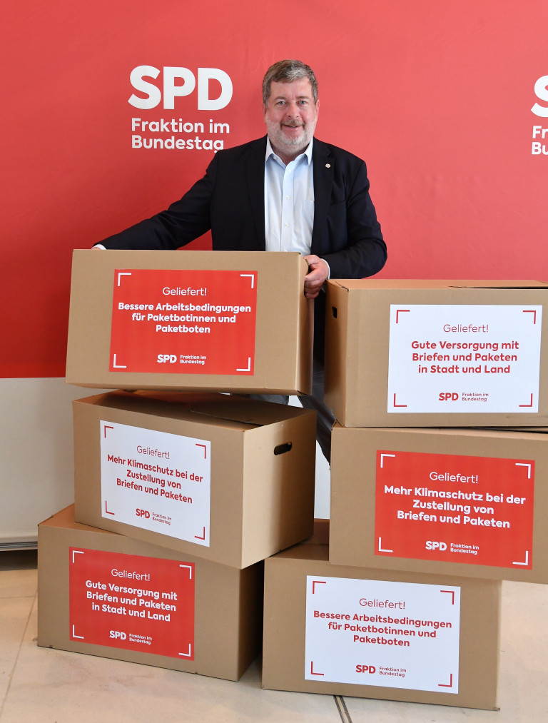 Aktion zum Postgesetz der SPD-Bundestagsfraktion